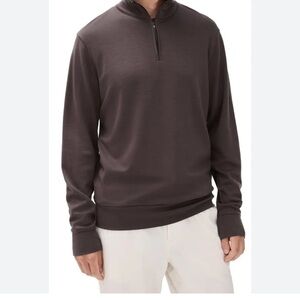 Ted Baker London Men's Quarter-Zip Sweater in Dark Gray